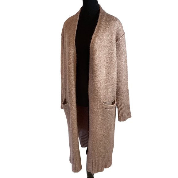 CALVIN KLEIN JEANS LONG SWEATER WITH POCKETS DUSTY ROSE /SZ MEDIUM - Picture 5 of 8